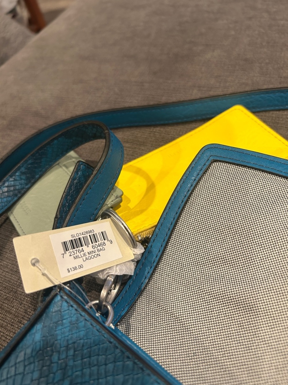 Fossil Millie Mini Bag. Color -Lagoon. New! - Picture 5 of 6